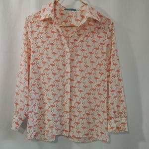 ALICE+ OLIVIA Flamingo Blouse